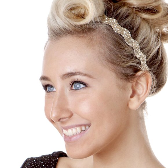 Hipsy Gift 10-pack Bling Glitter Adjustable No Slip Wave Bold Colors Headbands